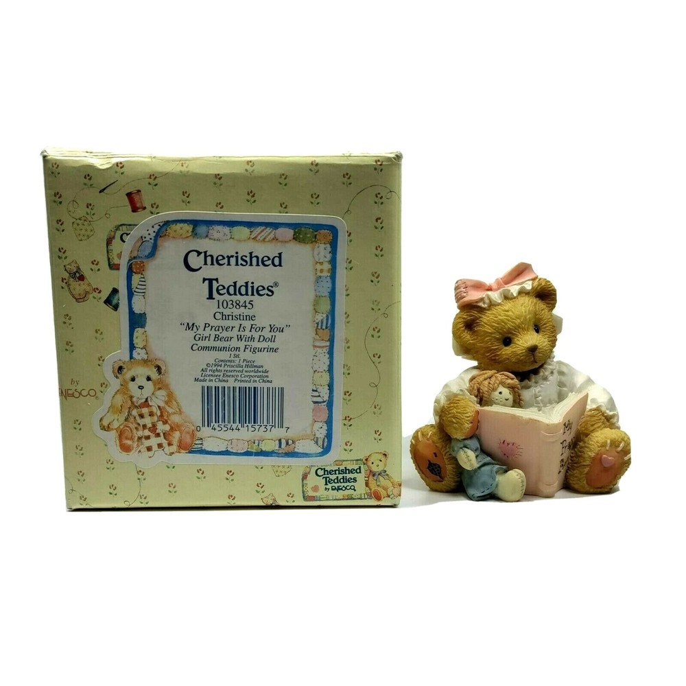 Cherished Teddies Christine Prayer For You 1994 Enesco Communion Figurine 103845
